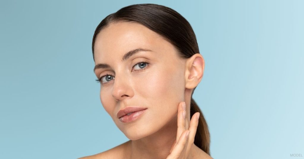Woman after rejuvenation treatment. (Model)
