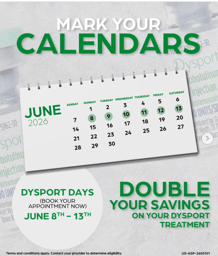 Double your savings on your Dysport treatment
